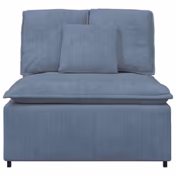 vidaXL Modulo Centrale Divano Modulare con Cuscini Blu 100 cm - Vista aggiuntiva 3