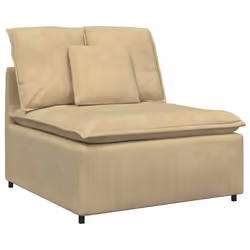 vidaXL Modulo Centrale Divano Modulare con Cuscini Verde Grigio 100 cm - Vista aggiuntiva 2