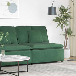 vidaXL Modulo Centrale Divano Modulare con Cuscini Verde Scuro 100cm