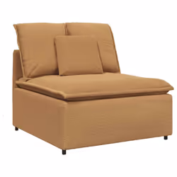 vidaXL Modulo Centrale Divano Modulare con Cuscini Beige 100 cm - Vista aggiuntiva 2