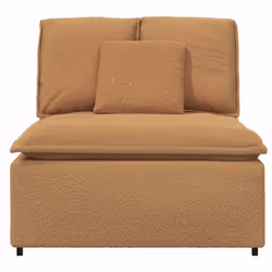 vidaXL Modulo Centrale Divano Modulare con Cuscini Beige 100 cm - Vista aggiuntiva 3