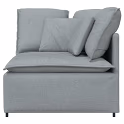 vidaXL Modulo Angolare Divano Modulare con Cuscini Grigio Chiaro 100cm - Vista aggiuntiva 3