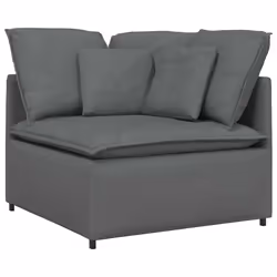 vidaXL Modulo Angolare Divano Modulare con Cuscini Grigio Scuro 100 cm - Vista aggiuntiva 2