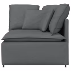 vidaXL Modulo Angolare Divano Modulare con Cuscini Grigio Scuro 100 cm - Vista aggiuntiva 3