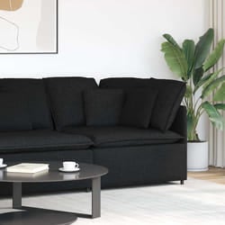 vidaXL Modulo Angolare Divano Modulare con Cuscini Nero 100 cm