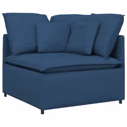 vidaXL Modulo Angolare Divano Modulare con Cuscini Blu 100 cm - Vista aggiuntiva 2