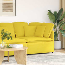 vidaXL Modulo Angolare Divano Modulare con Cuscini Giallo Chiaro 100cm