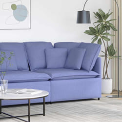 Vidaxl - Modulo Divano Angolare Modulare con Cuscini Blu Jeans 100 cm