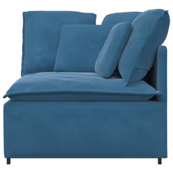 vidaXL Modulo Angolare Divano Modulare con Cuscini Blu 100 cm - Vista aggiuntiva 3