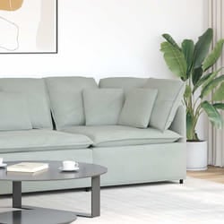 vidaXL Modulo Angolare Divano Modulare con Cuscini Grigio Chiaro 100cm