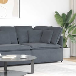 vidaXL Modulo Angolare Divano Modulare con Cuscini Grigio Scuro 100 cm