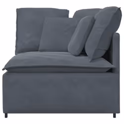 vidaXL Modulo Angolare Divano Modulare con Cuscini Grigio Scuro 100 cm - Vista aggiuntiva 3