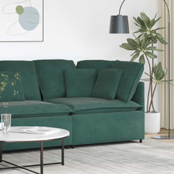 vidaXL Modulo Angolare Divano Modulare con Cuscini Verde Scuro 100 cm