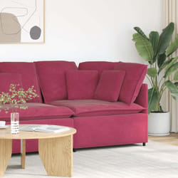 Vidaxl - Modulo Angolare Divano Modulare con Cuscini Rosso Vino 100 cm