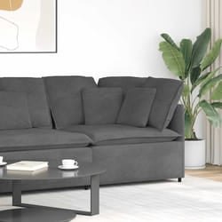 vidaXL Modulo Angolare Divano Modulare con Cuscini Grigio Scuro 100 cm