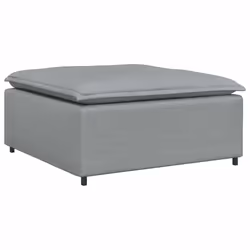 vidaXL Divano Modulare Poggiapiedi Modulo Grigio Chiaro 100x100x48 cm - Vista aggiuntiva 2