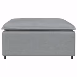 vidaXL Divano Modulare Poggiapiedi Modulo Grigio Chiaro 100x100x48 cm - Vista aggiuntiva 3