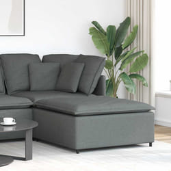 vidaXL Divano Modulare Poggiapiedi Modulo Grigio Scuro 100x100x48 cm