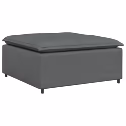vidaXL Divano Modulare Poggiapiedi Modulo Grigio Scuro 100x100x48 cm - Vista aggiuntiva 2