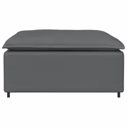 vidaXL Divano Modulare Poggiapiedi Modulo Grigio Scuro 100x100x48 cm - Vista aggiuntiva 3