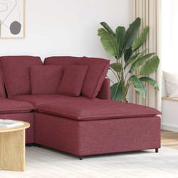 Vidaxl - Modulo Poggiapiedi Divano Modulare Rosso Vino 100x100x48 cm