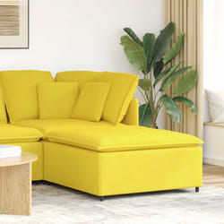 Modulo Poggiapiedi Divano Modulare Giallo Chiaro 100x100x48 cm Vidaxl