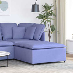 Vidaxl - Modulo Poggiapiedi Divano Modulare Jeans Blu 100x100x48 cm