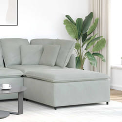 vidaXL Modulo Poggiapiedi Divano Modulare Grigio Chiaro 100x100x48 cm