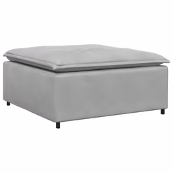vidaXL Modulo Poggiapiedi Divano Modulare Grigio Chiaro 100x100x48 cm - Vista aggiuntiva 2