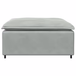 vidaXL Modulo Poggiapiedi Divano Modulare Grigio Chiaro 100x100x48 cm - Vista aggiuntiva 3