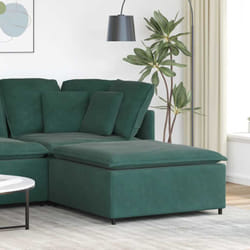 Vidaxl - Modulo Poggiapiedi Divano Modulare Verde Scuro 100x100x48 cm