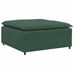 vidaXL Modulo Poggiapiedi Divano Modulare Verde Scuro 100x100x48 cm - Vista aggiuntiva 2