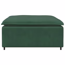vidaXL Modulo Poggiapiedi Divano Modulare Verde Scuro 100x100x48 cm - Vista aggiuntiva 3
