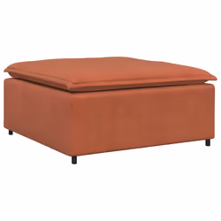 vidaXL Modulo Poggiapiedi Divano Modulare Rosso Arancione 100x100x48cm - Vista aggiuntiva 2