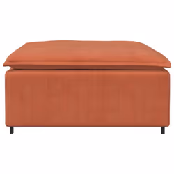 vidaXL Modulo Poggiapiedi Divano Modulare Rosso Arancione 100x100x48cm - Vista aggiuntiva 3