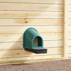 vidaXL Nidi per Galline 4 pz da Parete in Plastica Verde Scuro