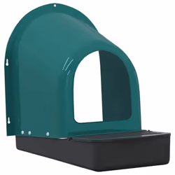 vidaXL Nidi per Galline 4 pz da Parete in Plastica Verde Scuro - Vista aggiuntiva 2