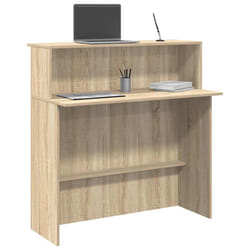 vidaXL Scrivania per Reception Rovere Sonoma 100x50x103,5 cm in Legno Massello