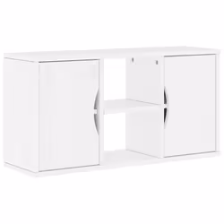 vidaXL Mobile Porta TV ODDA Bianco 79x24x40 cm Legno Massello di Pino - Vista aggiuntiva 2
