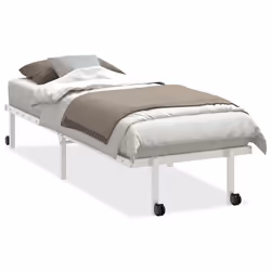 vidaXL Giroletto senza Materasso Pieghevole Bianco 75x190 cm Acciaio - Vista aggiuntiva 2