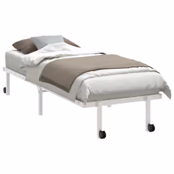 vidaXL Giroletto senza Materasso Pieghevole Bianco 75x190 cm Acciaio - Vista aggiuntiva 3
