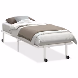 vidaXL Giroletto senza Materasso Pieghevole Bianco 80x200 cm Acciaio - Vista aggiuntiva 2
