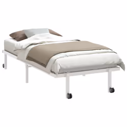 vidaXL Giroletto senza Materasso Pieghevole Bianco 90x190 cm Acciaio - Vista aggiuntiva 3