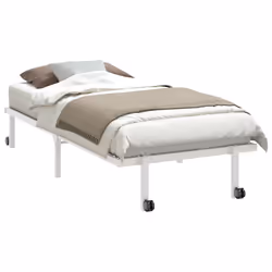 vidaXL Giroletto senza Materasso Pieghevole Bianco 90x200 cm Acciaio - Vista aggiuntiva 3