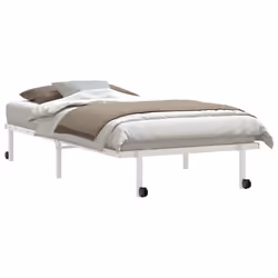 vidaXL Giroletto senza Materasso Pieghevole Bianco 100x200 cm Acciaio - Vista aggiuntiva 3