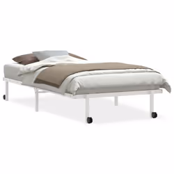 vidaXL Giroletto senza Materasso Pieghevole Bianco 107x203 cm Acciaio - Vista aggiuntiva 2