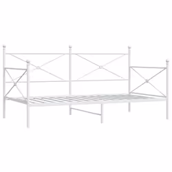 VidaXL 4104683, Divano letto, Bianco, Acciaio, 1970 mm, 1055 mm, 1070 mm