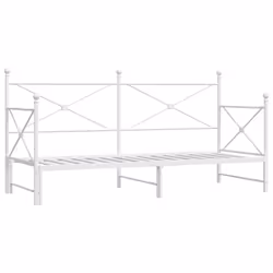 vidaXL Divano Letto Estraibile senza Materasso Bianco 90x190cm Acciaio - Vista aggiuntiva 2