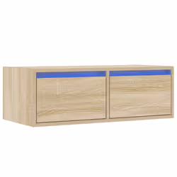 vidaXL Mobile Porta TV con Luci LED Rovere Sonoma 75x35,5x25 cm - Vista aggiuntiva 3