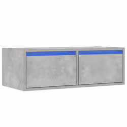 vidaXL Mobile Porta TV con Luci LED Grigio Cemento 75x35,5x25 cm - Vista aggiuntiva 3